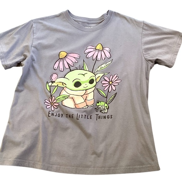 MAD Engine Star Wars Mandalorian Grogu “Enjoy The Little Things” T-Shirt Large - Picture 1 of 7